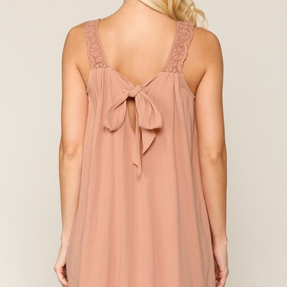 lace and tie back tank